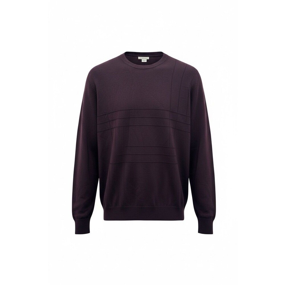 Cutter & Buck Mens XLT Extra Fine Merino Wool Sweater Made in Italy Dark Plum